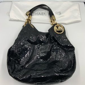 Authentic Michael Kors snake skin leather